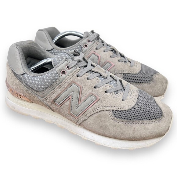New Balance 574 Gray Pink Dust Shoes Running Womens Size 7.5 WL574FSC - Picture 1 of 9